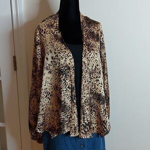 Cotton Candy LA cheetah open cardigan sz. M